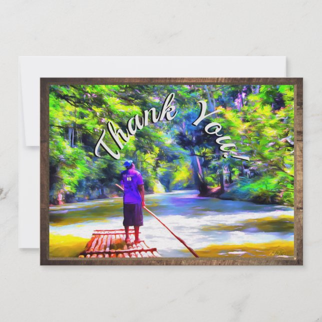 Jamaican River Raft Ride Thank You J001 Card (Front)