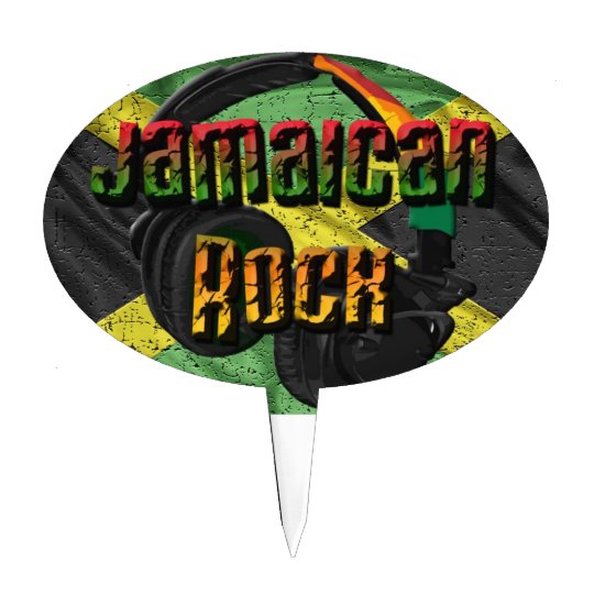 Jamaican Rock Flag Range Cake Topper Jamaican Rock Flag Range Cake Topper