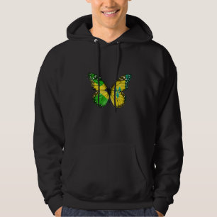Jamaican Saint Vincentian Flag Butterfly Hoodie