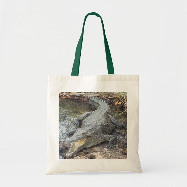 Jamaican Salt Water Crocodile Tote Bag (Front)