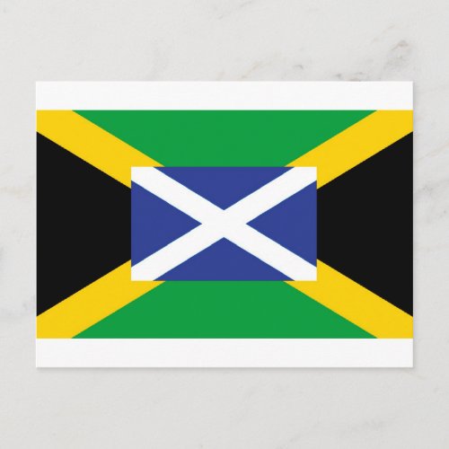 Jamaican Scottish Flag _ Jamaica _ Scotland Postcard