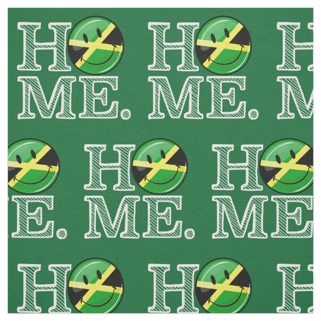 Jamaican Smiling Flag House Warmer Fabric (Swatch)