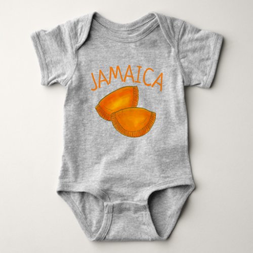 Jamaican Spicy Beef Patty Patties Jamaica Pastry Baby Bodysuit