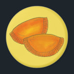 Jamaican Spicy Beef Patty Patties Jamaica Pastry Magnet<br><div class="desc">Design features an original marker illustration of a pair of golden-yellow spicy Jamaican beef patty pastries. Great for anyone who loves Jamaica or is a fan of Jamaican cuisine. Lots of additional illustrated foodie designs are available from this shop. Don't see exactly what you're looking for? Contact Rebecca to have...</div>