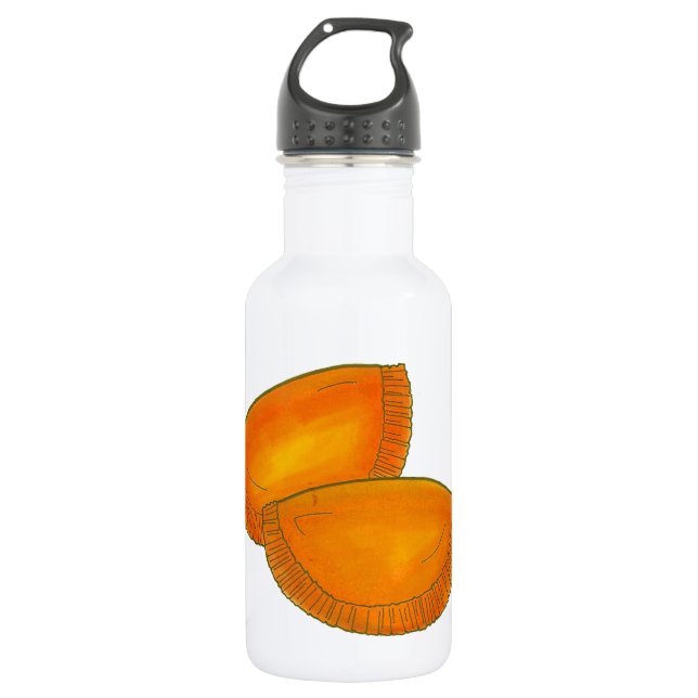 Jamaican Spicy Beef Patty Patties Jamaica Pastry Water Bottle (Front)