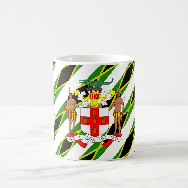 Jamaican stripes flag coffee mug (Center)