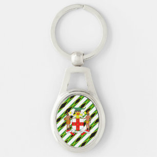 Jamaican stripes flag keychain