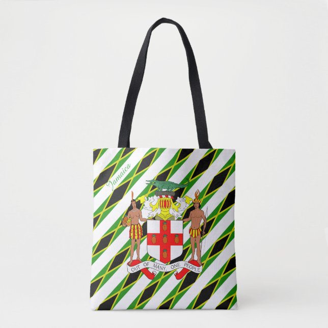 Jamaican stripes flag tote bag (Front)