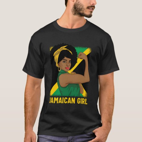 Jamaican Strong Jamaica Flag T_Shirt