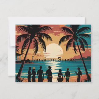 Jamaican Sunset Postcard