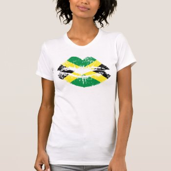 Jamaican T-shirt For Ladies. White Short Sleeve. by vargasbox at Zazzle