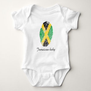 Jamaican touch fingerprint flag baby bodysuit