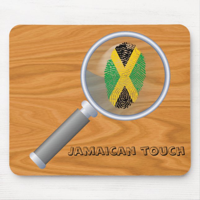 Jamaican touch fingerprint flag mouse pad (Front)