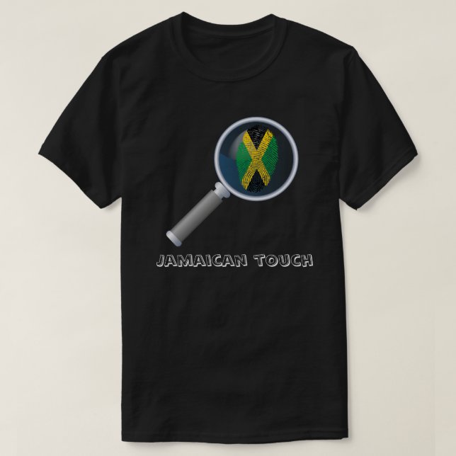 Jamaican touch fingerprint flag T-Shirt (Design Front)