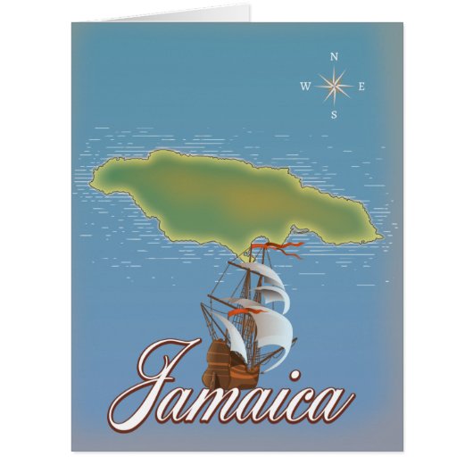 Jamaican Travel Island map (Front)