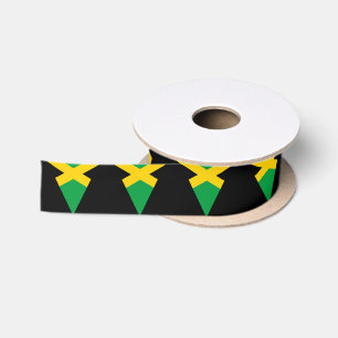 Jamaican Triangle Flags Cake Satin Ribbon