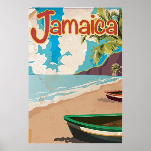 Jamaican vintage holiday poster (Front)