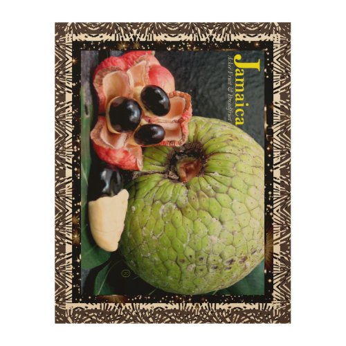 Jamaicas Ackee Fruit Breadfruit Wood Wall Art 2