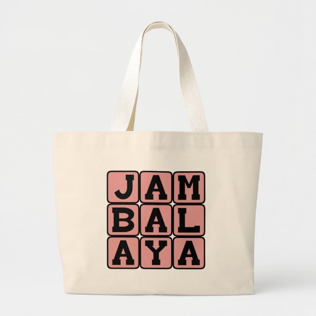 Jambalaya, Cajun Side Dish Large Tote Bag (Front)