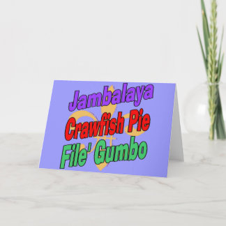 Jambalaya Crawfish Pie Cajun Dish Card