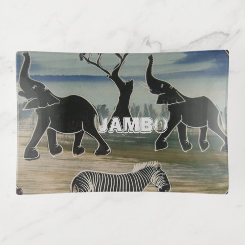 Jambo African holiday jewelry holder Trinket Tray