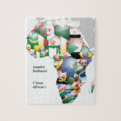 Jambo Habari Africa  I Love Africa Jigsaw Puzzle