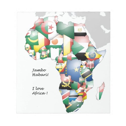 Jambo Habari Africa  I Love Africa Notepad