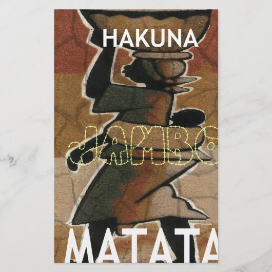 Jambo Habari Hakuna Matata. (Front)