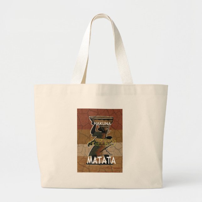 Jambo Habari Hakuna Matata. Large Tote Bag (Front)