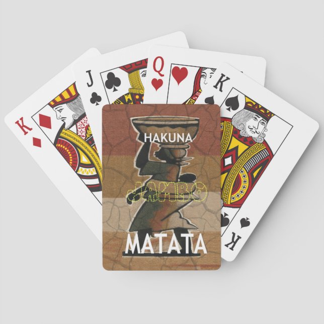 Jambo Habari Hakuna Matata. Poker Cards (Back)
