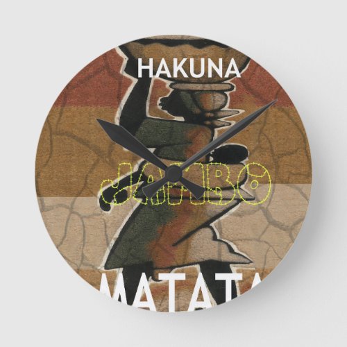 Jambo Habari Hakuna Matata Round Clock