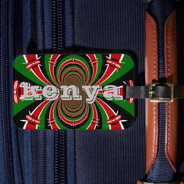 Jambo Habari ! Kenya Hakuna Matata Gift Luggage Tag (Front Insitu 4)