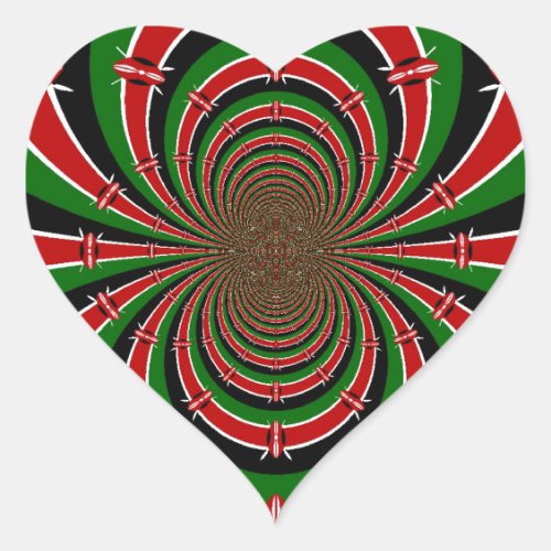 Jambo Habari  Kenya Hakuna Matata Heart Sticker