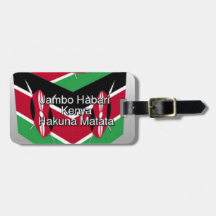 Jambo Habari! Kenya Hakuna Matata Luggage Tag