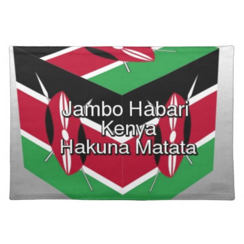 Jambo Habari  Kenya Hakuna Matata Placemat