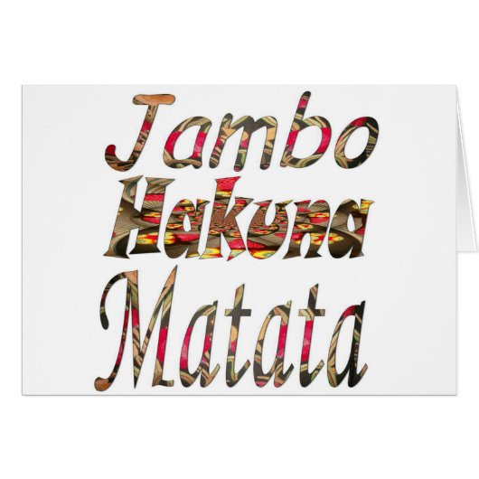 Jambo ! Hakuna Matata (Front Horizontal)