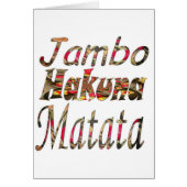 Jambo ! Hakuna Matata (Front)