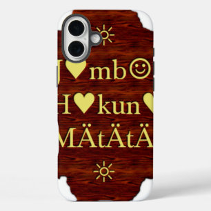 Jambo Hakuna Matata: African Art Print/Graphic iPhone 16 Plus Case