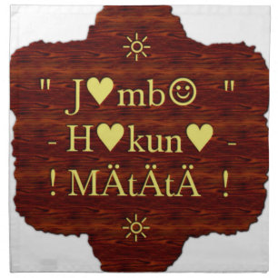 Jambo Hakuna Matata: African Art Print/Graphic Napkin