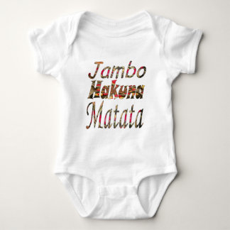 Jambo Hakuna Matata African Vintage Art Print Baby Bodysuit
