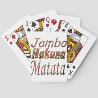 Jambo Hakuna Matata African Vintage Art Print Poker Cards