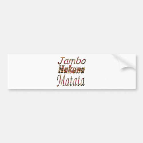 Jambo  Hakuna Matata Bumper Sticker