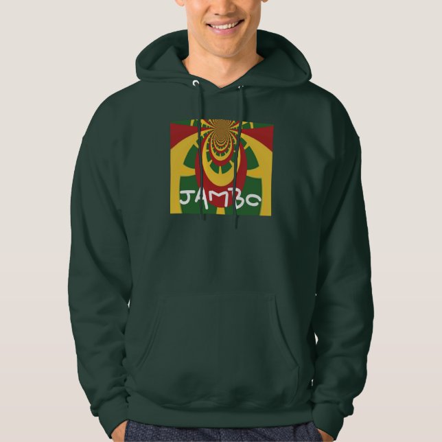 Jambo Hakuna Matata Jamaica Rasta Colors Hoodie (Front)