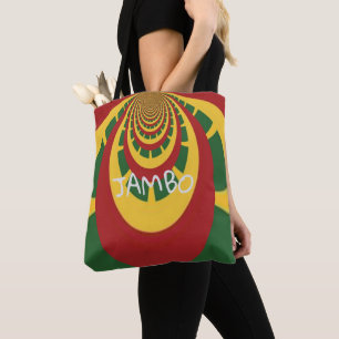 Jambo Hakuna Matata Jamaica Rasta Colors Shoulder Tote Bag