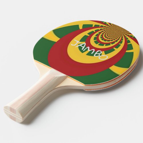 Jambo Hakuna Matata Jamaica Rasta Colors spinners Ping Pong Paddle
