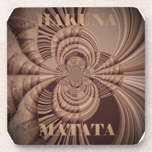 Jambo Hakuna Matata Kenya Giraffe Safari  Woven Coaster