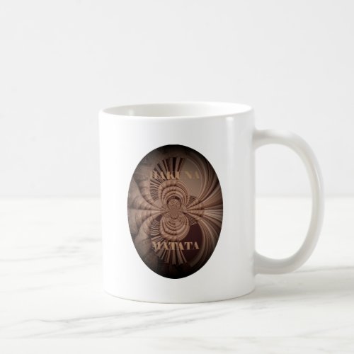 Jambo Hakuna Matata Kenya Giraffe Safari  Woven Coffee Mug