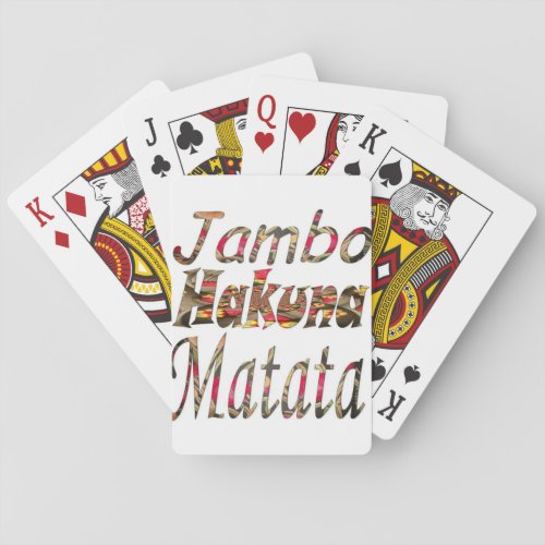 Jambo  Hakuna Matata Poker Cards