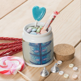 Jambo Jumbo African Kids Elephants Art Print Candy Jar