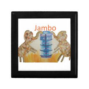 Jambo Jumbo African Kids Elephants Art Print Gift Box